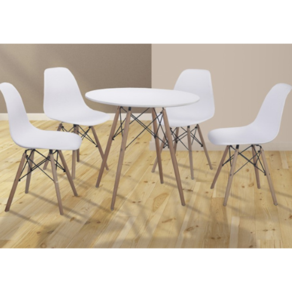 Mesa redonda Dinamarca blanco (80x75 cm)