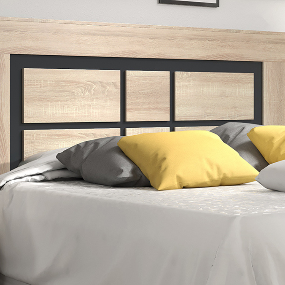 Cabecero con patas Lara 160 Cambria-Grafito 01-B (120x160x3.8 cm)