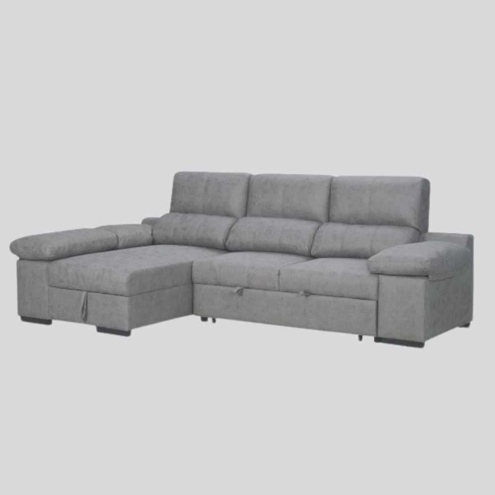 Sofa cama Huesca cemento (291x160x89 cm)