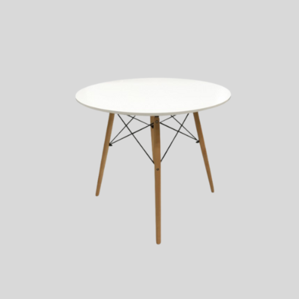 Mesa redonda Dinamarca blanco (80x75 cm)