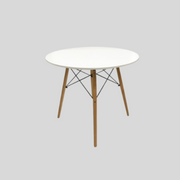 Mesa redonda Dinamarca blanco (80x75 cm)