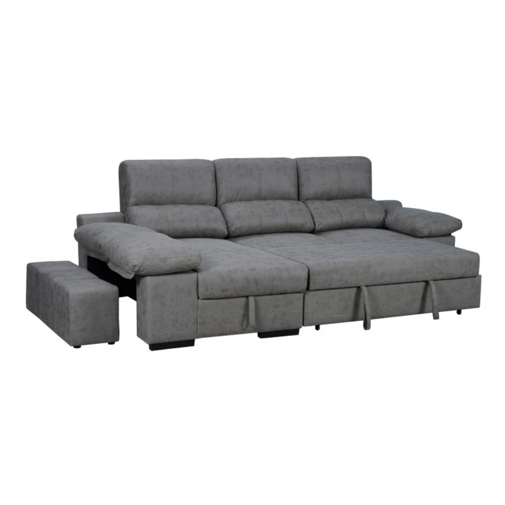 Sofa cama Huesca cemento (291x160x89 cm)