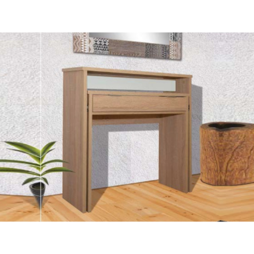 Mesa consola escritorio ALMANSA cambria (87x90x33-66 cm)