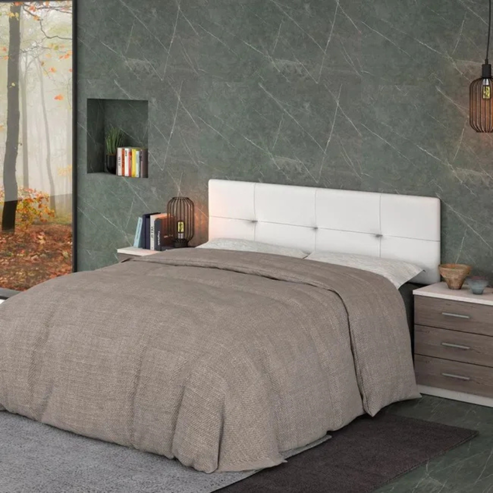 Cabecero Monika PU DEVA Blanco 06-A (52x160x3 cm)