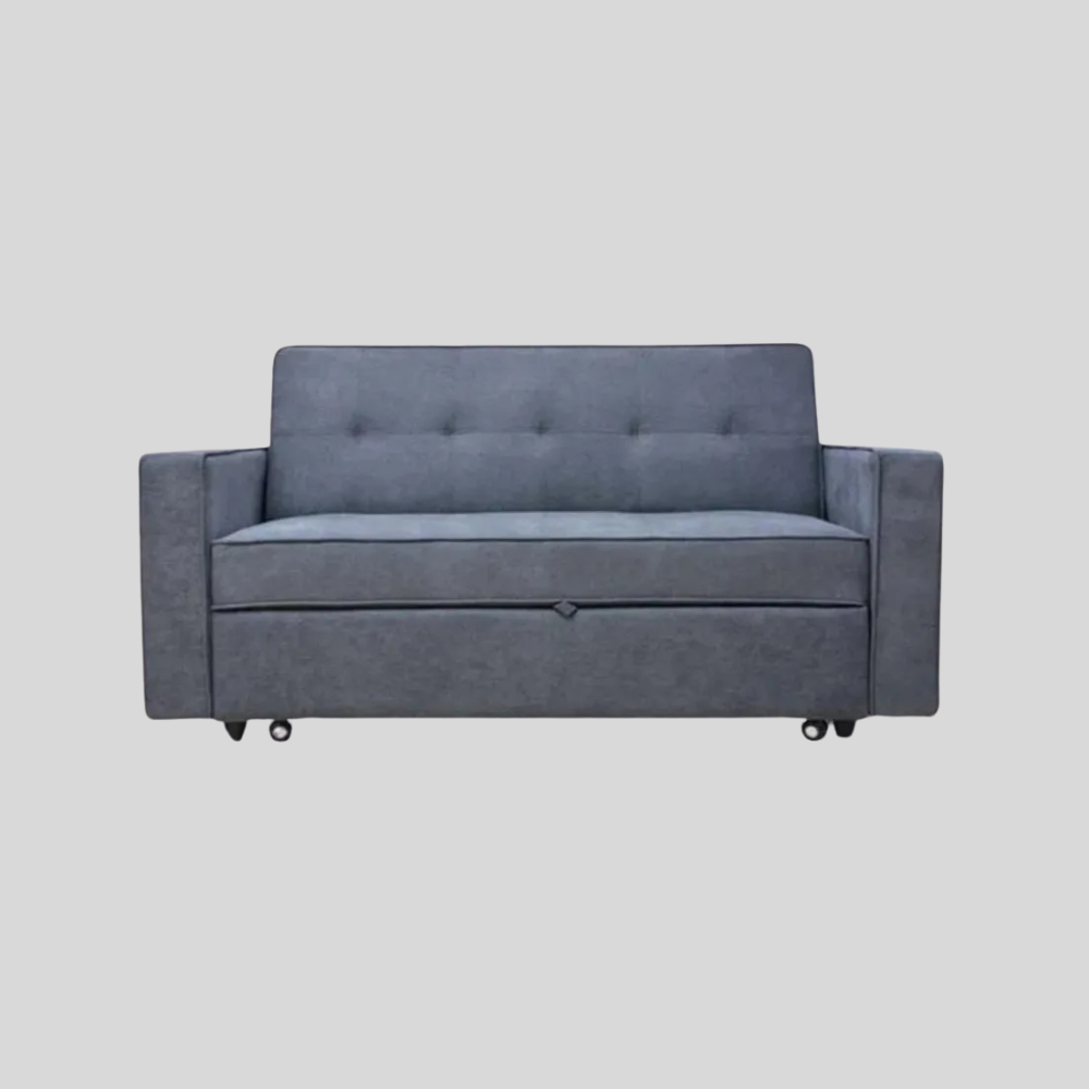 Sofá cama IZAN con brazos gris (167x88 cm - 138x180 cm)