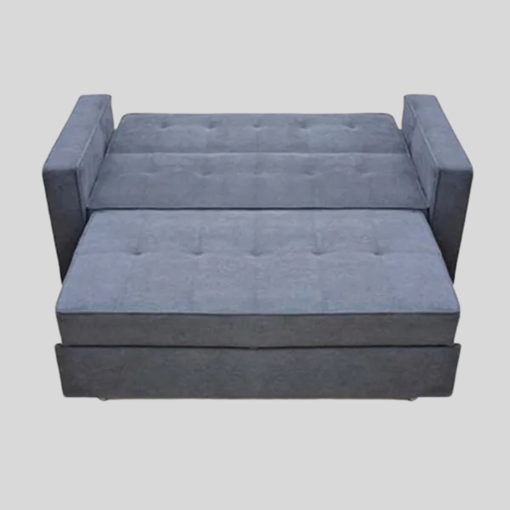 Sofá cama IZAN con brazos gris (167x88 cm - 138x180 cm)
