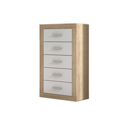 Sinfonier Lara 5 Cajones Cambria-Blanco 02-A (106,5x60x39,6 cm)