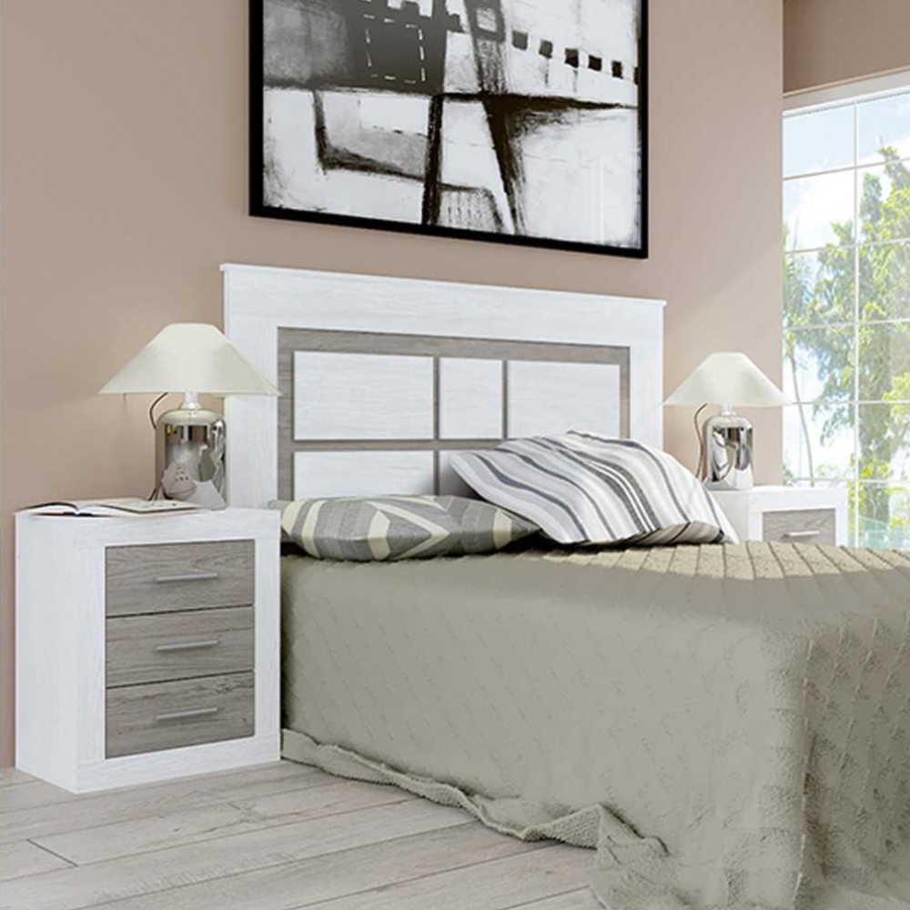 Cabecero con patas Lara 160 Andersen Pino-Gris 01-C (120x160x3.8 cm)