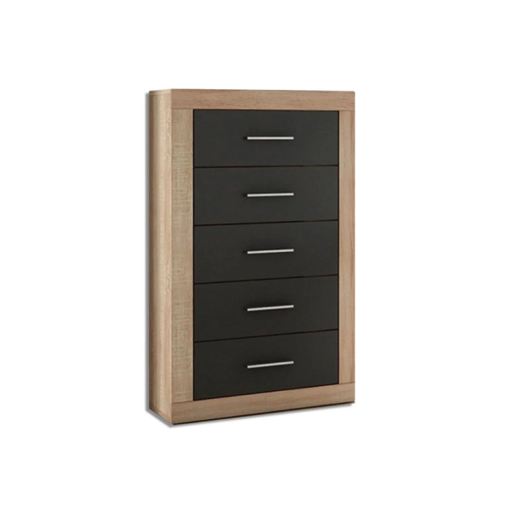 Sinfonier Lara 5 Cajones Cambria-Grafito 02-D (106,5x60x39,6 cm)