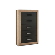 Sinfonier Lara 5 Cajones Cambria-Grafito 02-D (106,5x60x39,6 cm)