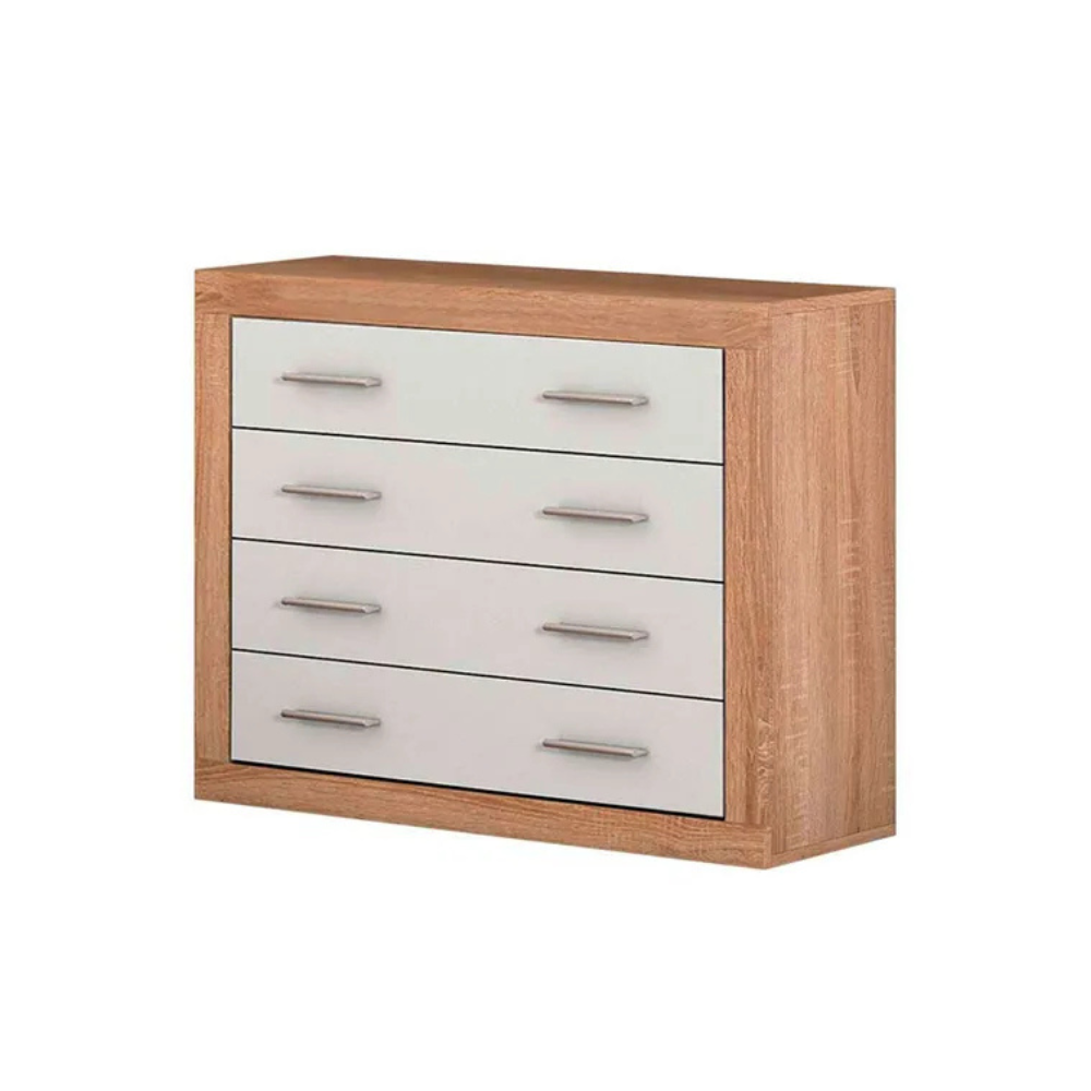 Cómoda Lara 4 Cajones Cambria-Blanco 09-A (81,5x98x39,6 cm)