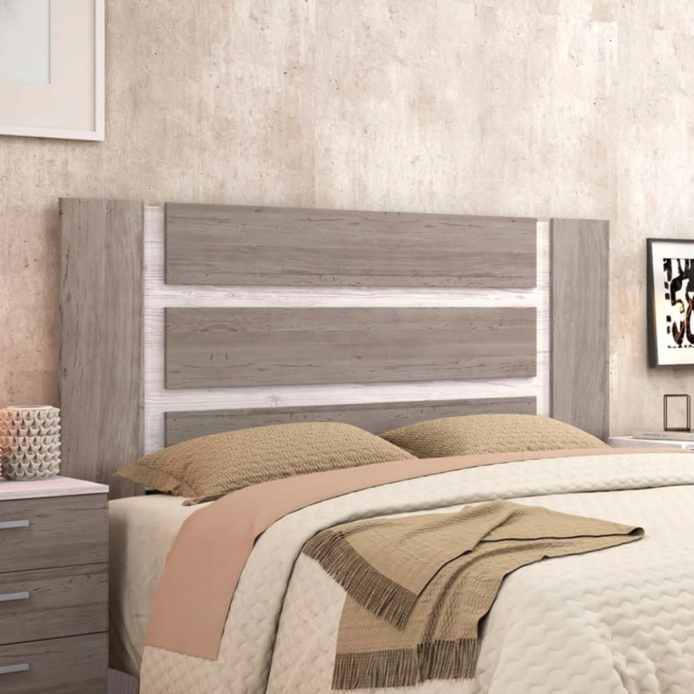 Cabecero con patas Monika 160 Andersen Pino-Gris 03-A (120x160x3 cm)