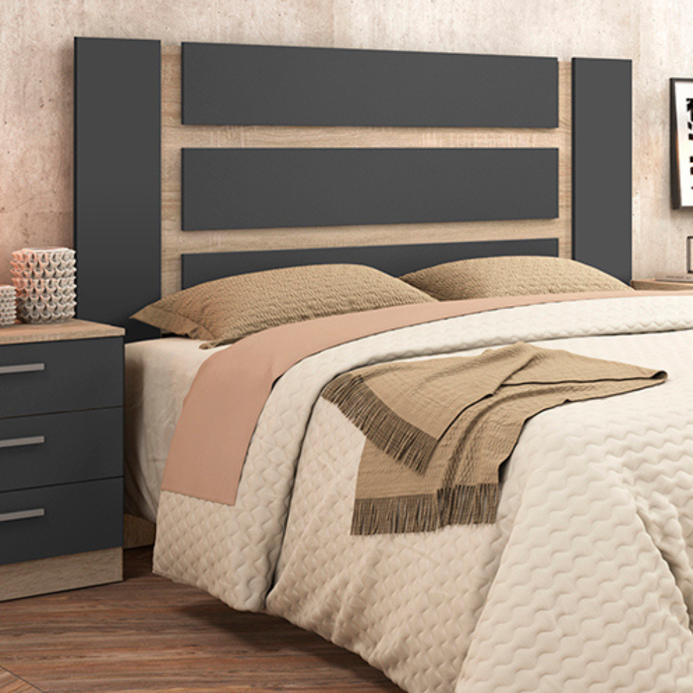 Cabecero con patas Monika 160 Cambria-Grafito 04-B (120x160x3 cm)