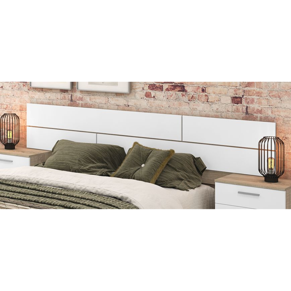 Cabecero Monika 220 Cambria-Blanco 02-B (51x222x3,2 cm)