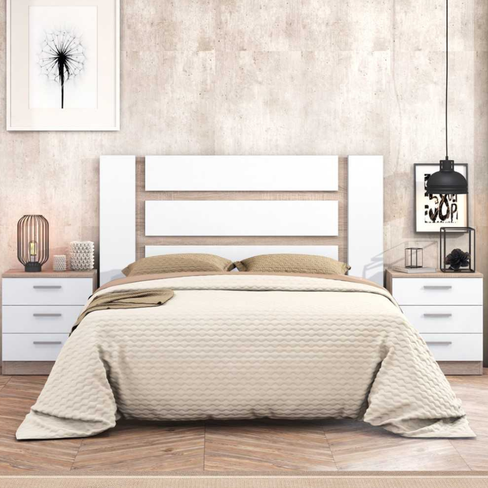 Cabecero con patas Monika 160 Cambria-Blanco 04-C (120x160x3 cm)