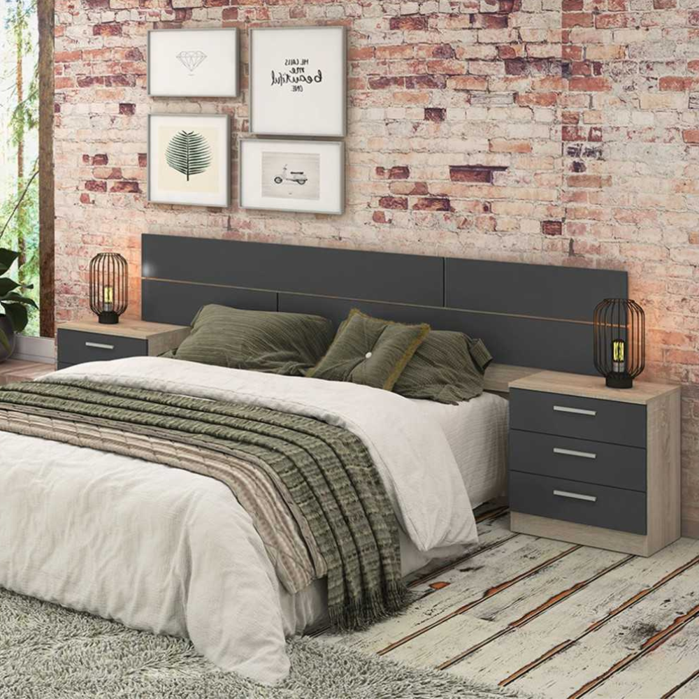 Cabecero Monika 220 Andersen Pino-Gris 01-C (51x222x3,2 cm)