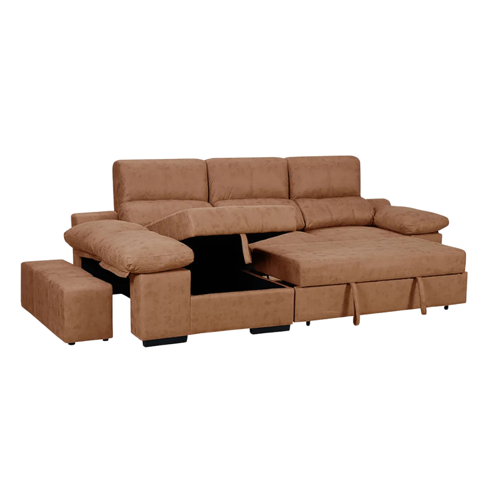 Sofa cama Huesca piedra (291x160x89 cm)