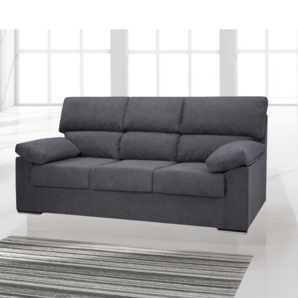 Sofa Ruben 3P fijo Cairo Grafito (100x180x85 cm)