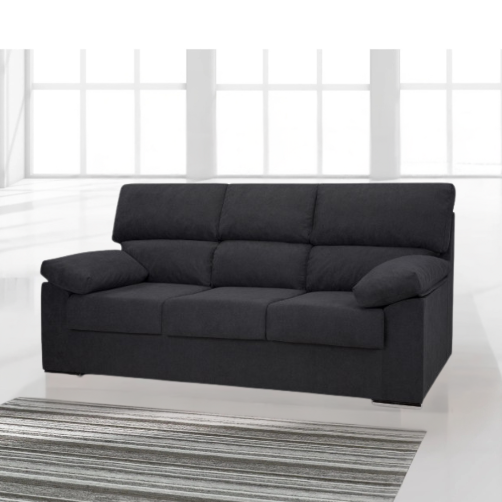 Sofa Ruben 3P fijo Cairo Antracita (100x180x85 cm)
