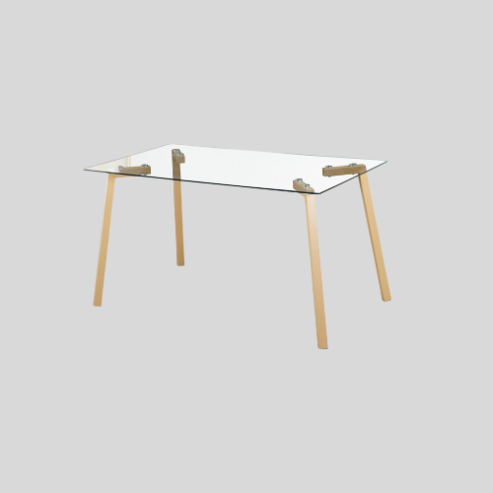 Mesa comedor Sullie crystal (140x80x75 cm)