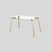 Mesa comedor Sullie crystal (140x80x75 cm)