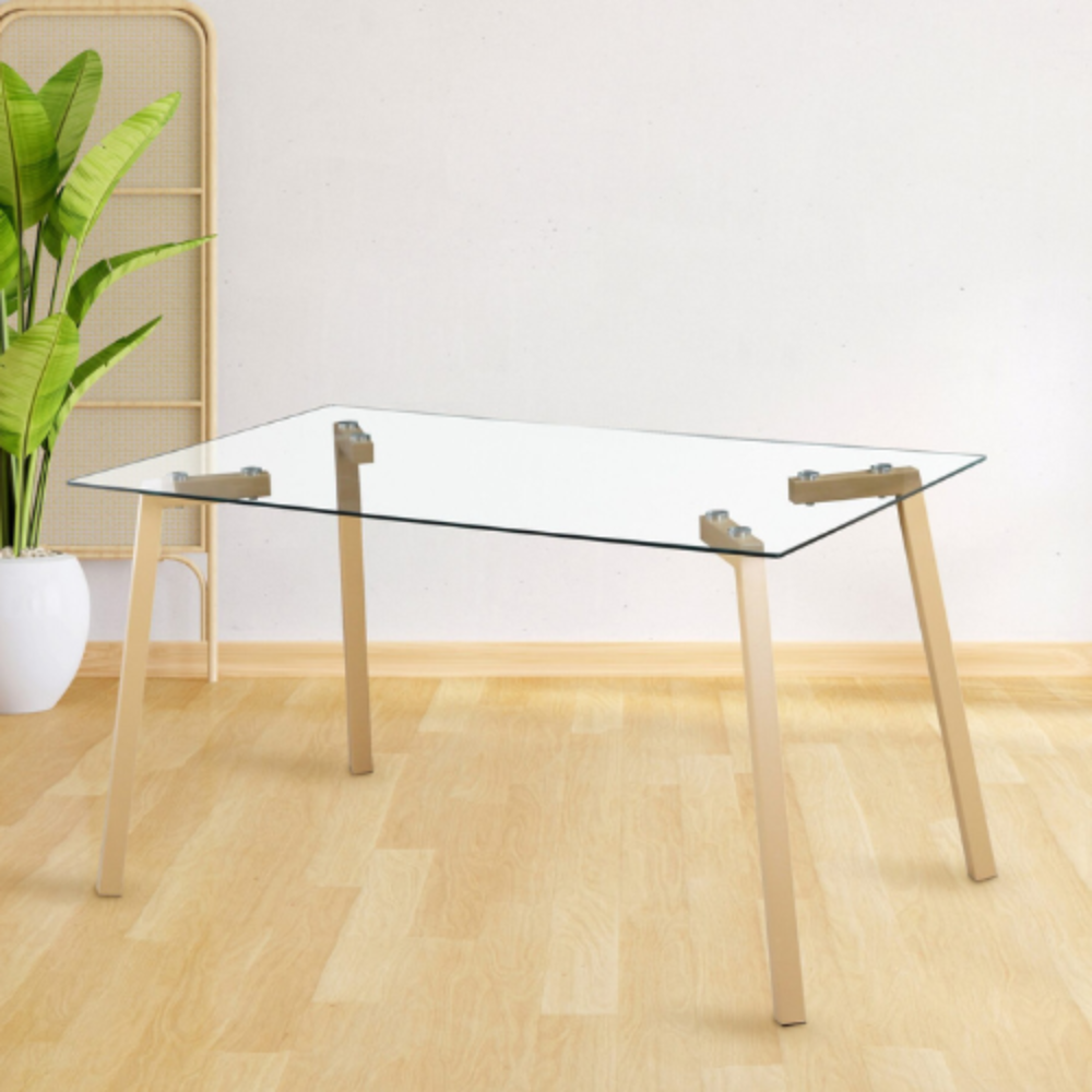 Mesa comedor Sullie crystal (140x80x75 cm)