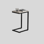 Mesa auxiliar cristal Tamesis negro (66x48x3 cm)