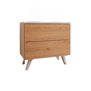 Mesita De Noche Soto 2 Cajones Andersen-Roble (50x52x34,8 cm)