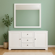 Aparador Ottavia blanco 3 cajones y 2 puertas(120x39x72 cm)