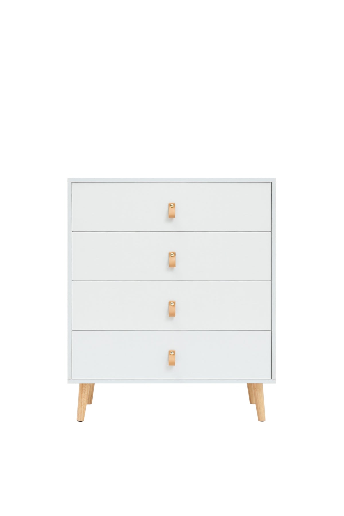 Cómoda Anzio blanca 4 cajones(80x39,5x94 cm)