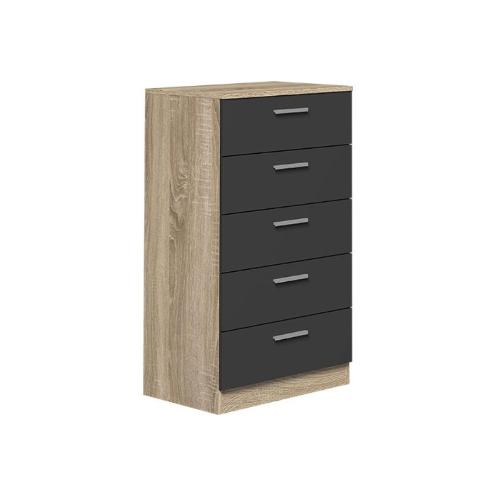 Sinfonier Monika 5 Cajones Cambria-Grafito 01-B (102,7x60x40 cm)
