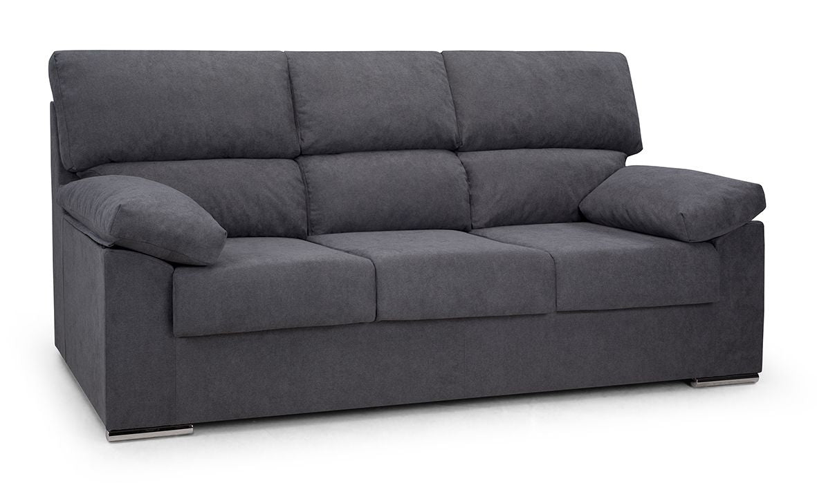 Sofa Ruben 3P fijo Cairo Grafito (100x202x85 cm)