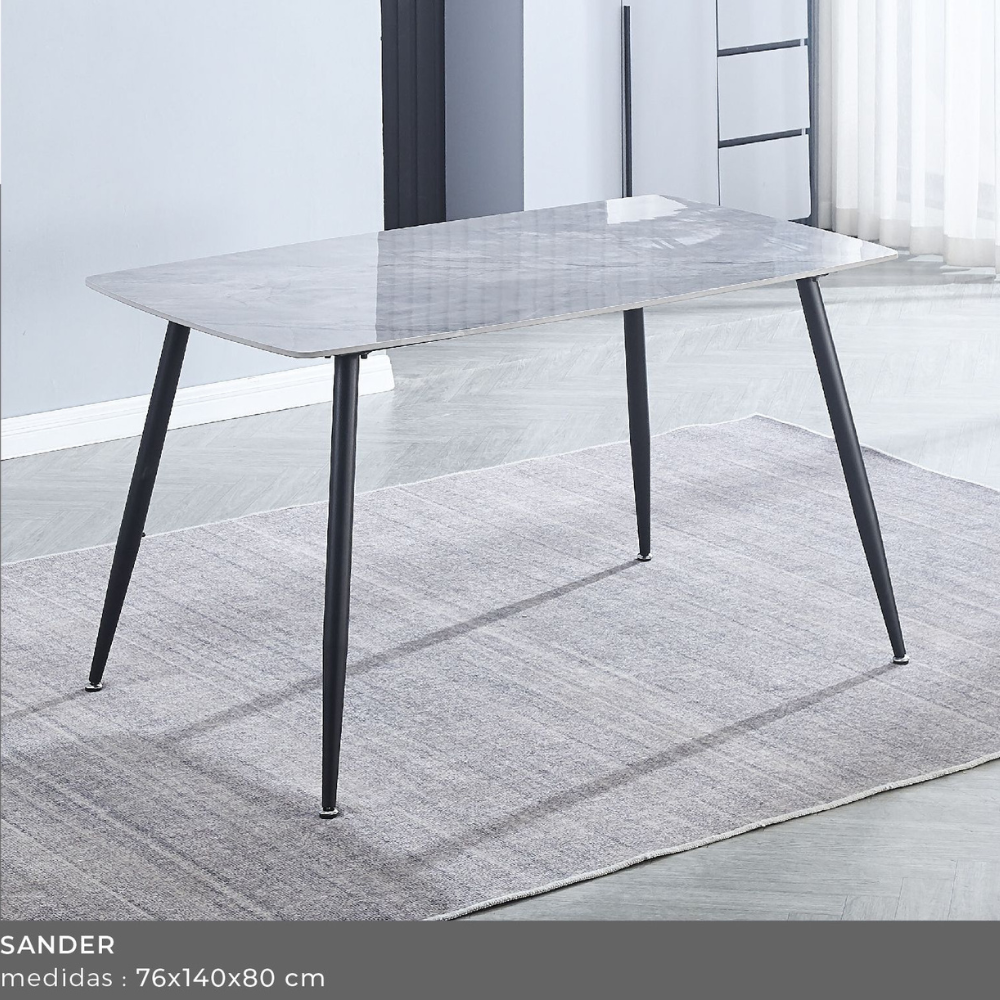 Mesa Calista negro (76x160x90 cm)